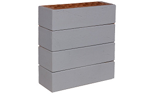 Кирпич клинкерный ЛСР Осло серый ангоб винтаж, 250*85*65 мм