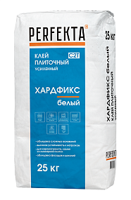 Клей плиточный усиленный Хардфикс Белый C2 Т, 25 кг PERFEKTA