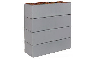 Кирпич клинкерный ЛСР Осло серый ангоб гладкий, 250*85*65 мм ЛСР