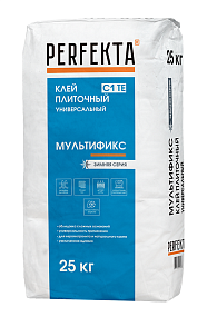 Клей плиточный универсальный Мультификс C1 TE Зимняя серия, 25 кг PERFEKTA
