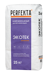 Клей монтажный для теплоизоляции Экотек, 25 кг PERFEKTA